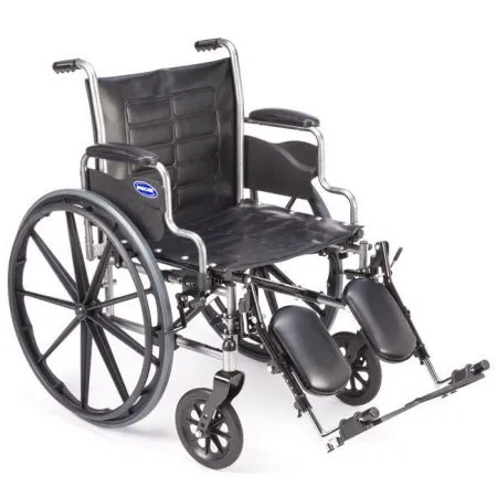 Invacare - Tracer IV - T424RDAP - Wheelchair Tracer IV Dual Axle Desk Length Arm Midnight Blue Upholstery 24 Inch Seat Width Adult 350 lbs. Weight Capacity