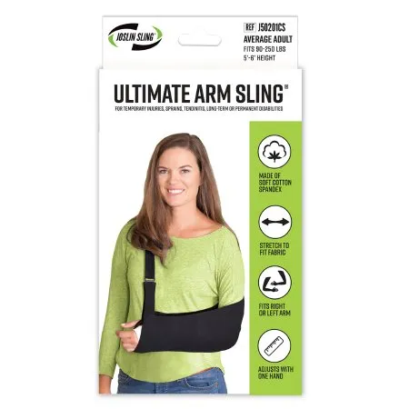Brownmed - Ultimate Arm Sling - J50201ZL - Arm Sling Ultimate Arm Sling D-Ring / Hook and Loop Strap Closure Average Adult