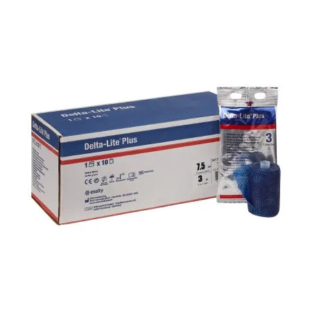 BSN Medical - Delta-Lite Plus - 7345821 - Cast Tape Delta-Lite Plus 3 Inch X 12 Foot Fiberglass / Resin Deep Blue