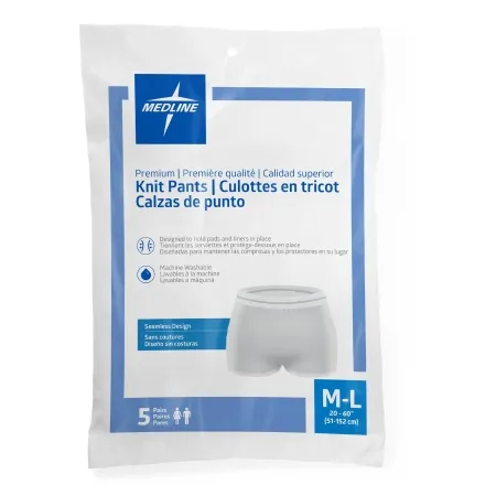 Medline - MSC86300 - Protection Plus® Knit Pant Unisex Knit Weave Medium / Large Pull On Reusable
