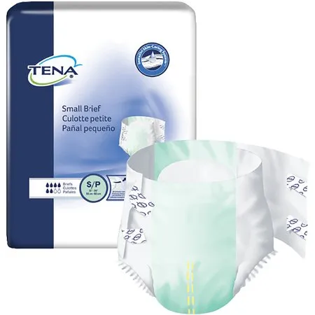 Essity Health & Medical Solutions - TENA Small Brief - 66100 - Essity  Unisex Adult Incontinence Brief  Small Disposable Moderate Absorbency