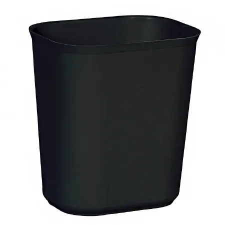 Lagasse - RCP254100BK - Fire-resistant Trash Can 14 Gal. Rectangular Black Thermoset Polyester Open Top