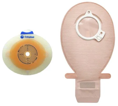 Coloplast - From: 11009 To: 11041  SenSura Ostomy Barrier SenSura Trim to Fit  Standard Wear Double Layer Adhesive 50 mm Flange Red Code System 3/4 to 1 1/4 Inch Opening