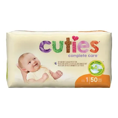 First Quality - Cuties - From: CR1001 To: CR2001 -  Unisex Baby Diaper  Size 1 Disposable Heavy Absorbency