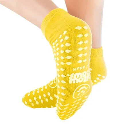 PBE - Principle Business Enterprises - Pillow Paws Risk Alert Terries - From: 3912-001 To: 3922-001 - Principle Business Enterprises  Slipper Socks  One Size Fits Most Yellow Ankle High