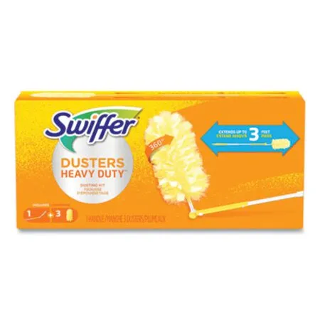 Swiffer - PGC-82074 - Heavy Duty Dusters With Extendable Handle, 14 To 3 Ft Handle, 1 Handle And 3 Dusters/kit