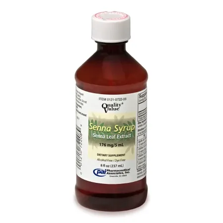 Pharmaceutical Associates - Senna - 00121072208 - Laxative Senna Natural Flavor Syrup 8 oz. 176 mg / 5 mL Strength Senna Leaf Extract