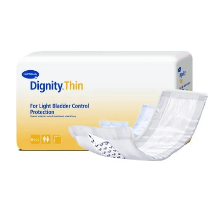 Hartmann - Dignity Thin - 30054-180 -  Bladder Control Pad  3 1/2 X 12 Inch Light Absorbency Polymer Core One Size Fits Most