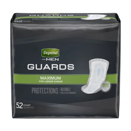 Kimberly Clark - Depend Guards for Men - 13792 -  Bladder Control Pad  12 Inch Length Heavy Absorbency Sodium Polyacrylate Core One Size Fits Most