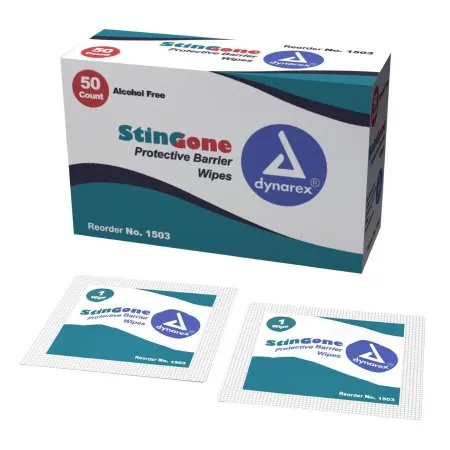 Dynarex - 1503 - StingGone Skin Barrier Wipe StingGone 20% Strength Polyaminopropyl Biguanide Individual Packet NonSterile