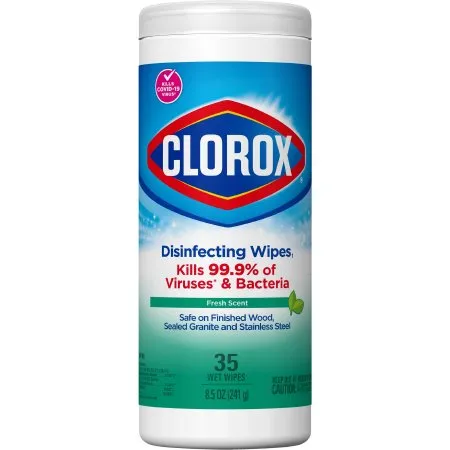Clorox - 01593 - Clorox Surface Disinfectant Premoistened Manual Pull Wipe 35 Count Canister Fresh Scent NonSterile