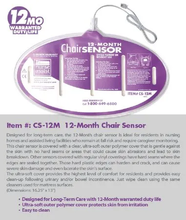 Nurse Assist - CS-12M - Sensor Pad, Chair, 12-Month