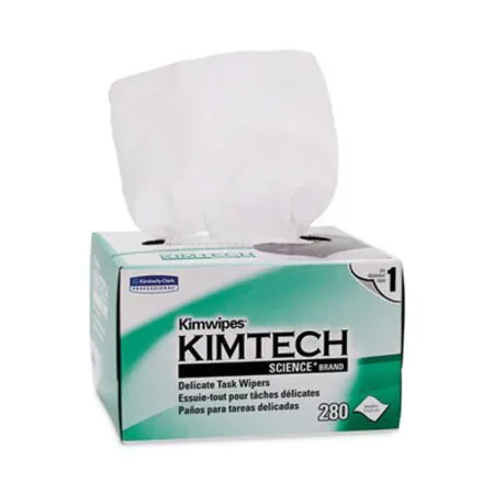 Kimtech - KCC-34155 - Kimwipes, Delicate Task Wipers, 1-ply, 4.4 X 8.4, Unscented, White, 286/box