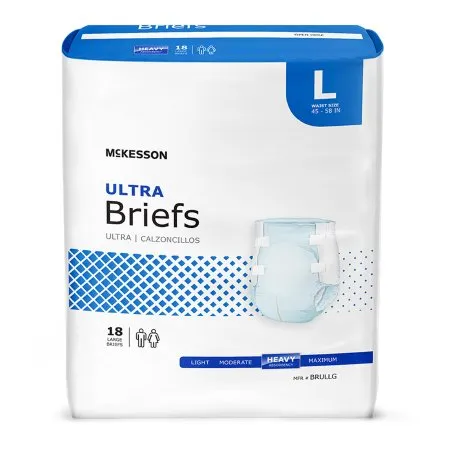 McKesson - BRULLG - Ultra Unisex Adult Incontinence Brief Ultra Large Disposable Heavy Absorbency