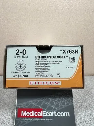 Ethicon - From: X761H To: X763H - Suture, Taper Point, Braided, Needle SH 1 SH 1, Circle