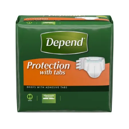 Kimberly Clark - Depend - 35458 -  Unisex Adult Incontinence Brief  Large Disposable Heavy Absorbency
