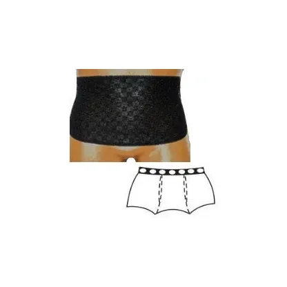Team Options - 83002LC - OPTIONS Ladies' Brief with Open Crotch and Built-In Barrier/Support, Black, Center Stoma, Large 8-9, Hips 41" - 45"