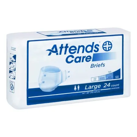 Attends Healthcare Products - Attends Care - BRHC30 -  Unisex Adult Incontinence Brief  Large Disposable Moderate Absorbency