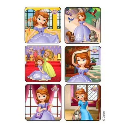 Medibadge - Disney - 1518P - Disney 75 Per Pack Sofia The First Disney Princess Sticker 2-1/2 Inch