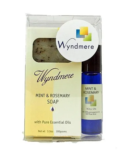 Wyndmere Naturals - 853 - Mint & Rosemary Soap/roll On Combination Set