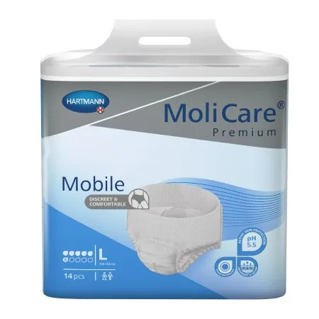 Hartmann - 915833 - MoliCare Premium Mobile 6D Unisex Adult Absorbent Underwear MoliCare Premium Mobile 6D Pull On with Tear Away Seams Large Disposable Moderate Absorbency