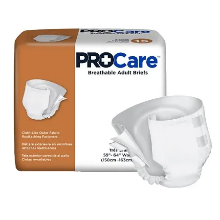 First Quality - ProCare - CRB-014/1 - Unisex Adult Incontinence Brief ProCare X-Large Disposable Heavy Absorbency