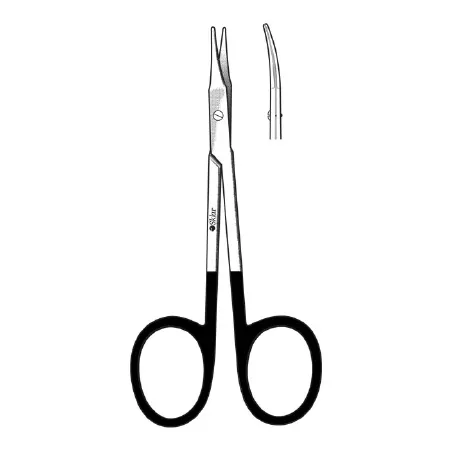 Sklar - 15-1343 - Tenotomy Scissors Supercut Sklarhone Stevens 4-1/2 Inch Length Or Grade Stainless Steel Nonsterile Finger Ring Handle Curved Sharp Tip / Sharp Tip