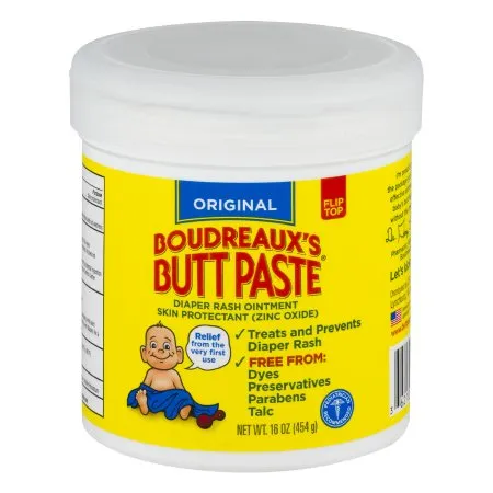 C.B. Fleet - Boudreaux's Butt Paste - 62103033306 - Diaper Rash Treatment Boudreaux's Butt Paste 16 oz. Jar Scented Ointment