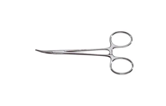 V. Mueller - Snowden-Pencer - 88-0303 - Hemostatic Forceps Snowden-Pencer Halsted-Mosquito 5 Inch Length Stainless Steel Finger Ring Handle Curved 5 Inch  12.5 cm. Curved