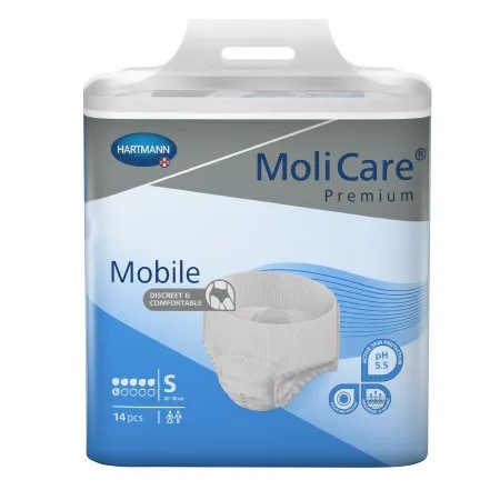 Hartmann - 915831 - MoliCare Premium Mobile 6D Unisex Adult Absorbent Underwear MoliCare Premium Mobile 6D Pull On with Tear Away Seams Small Disposable Moderate Absorbency