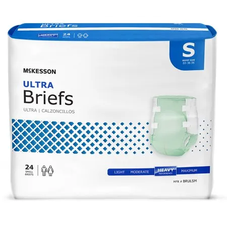 McKesson - BRULSM - Ultra Unisex Adult Incontinence Brief Ultra Small Disposable Heavy Absorbency