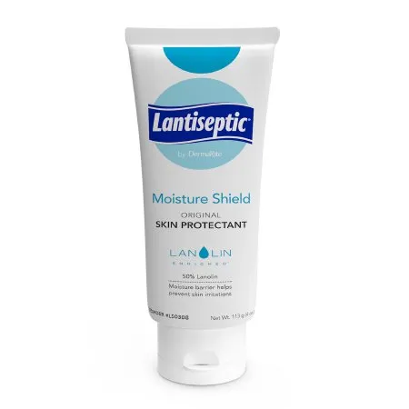 DermaRite Industries - Lantiseptic Moisture Shield - LS0308 - Skin Protectant Lantiseptic Moisture Shield 4 oz. Tube Lanolin Scent Ointment