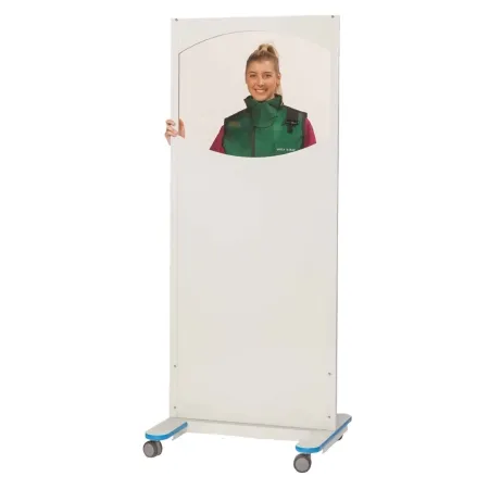 Wolf X-Ray - 56603-W - Clear-pb Mobile Barrier 24 X 30 Inch, 25 X 31 X 75, 24 X 30 Clear Panel, 0.5mm Lep
