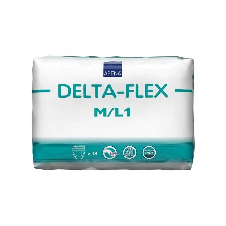 Abena - 308892 - Delta Flex L1 Unisex Adult Absorbent Underwear Delta Flex L1 Pull On with Tear Away Seams Medium / Large Disposable Moderate Absorbency