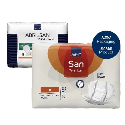 Abena - Abri-San Premium - 9382 - Abri San Premium Incontinence Liner Abri San Premium 25 Inch Length Moderate Absorbency Fluff / Polymer Core Level 8