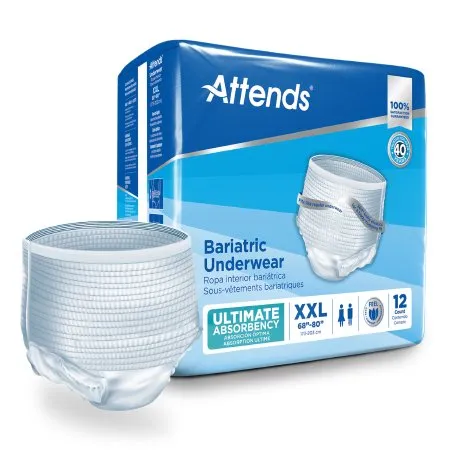 Attends Healthcare Products - Attends Bariatric - AU50 -  Unisex Adult Absorbent Underwear  Pull On with Tear Away Seams 2X Large Disposable Heavy Absorbency