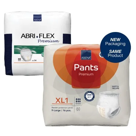Abena - Abri-Flex Premium XL1 - 41089 - Abri Flex Premium XL1 Unisex Adult Absorbent Underwear Abri Flex Premium XL1 Pull On with Tear Away Seams X Large Disposable Moderate Absorbency