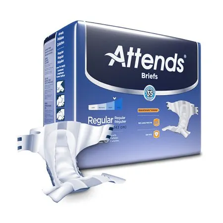 Attends Healthcare Products - Attends - DDA25 - Unisex Adult Incontinence Brief Attends Regular Disposable Heavy Absorbency