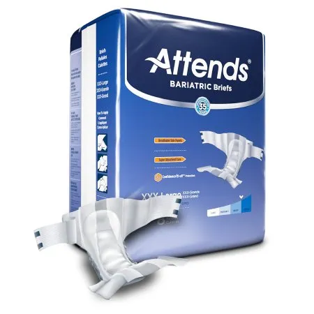 Attends Healthcare Products - Attends Bariatric - DD60 -  Unisex Adult Incontinence Brief  3X Large Disposable Heavy Absorbency