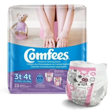 Attends Healthcare Products - Comfees - CMF-G3 -  Female Toddler Training Pants  Pull On with Tear Away Seams Size 3T to 4T Disposable Moderate Absorbency