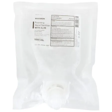 McKesson - 53-29036-1000 - Hand Sanitizer with Aloe 1 000 mL Ethyl Alcohol Foaming Dispenser Refill Bag