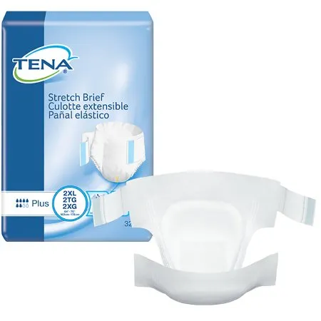 Essity Health & Medical Solutions - 61090 - Essity TENA Stretch Plus Unisex Adult Incontinence Brief TENA Stretch Plus 2X Large Disposable Moderate Absorbency