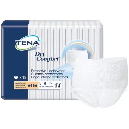 Essity - TENA Dry Comfort - 72423 - Unisex Adult Absorbent Underwear TENA Dry Comfort Pull On with Tear Away Seams Large Disposable Moderate Absorbency