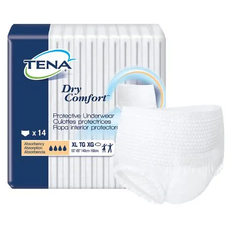 Essity - TENA Dry Comfort - 72424 - Unisex Adult Absorbent Underwear TENA Dry Comfort Pull On with Tear Away Seams X-Large Disposable Moderate Absorbency