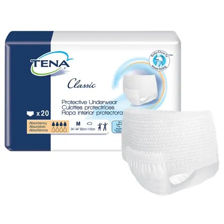 Essity Health & Medical Solutions - 72513 - Essity HMS North America Unisex Adult Absorbent Underwear Tena Classic Pull On With Tear Away Seams Medium Disposable Moderate Absorbency