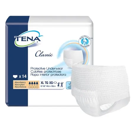 Essity HMS North America - 72516 - Unisex Adult Absorbent Underwear Tena Classic Pull On With Tear Away Seams X-Large Disposable Moderate Absorbency