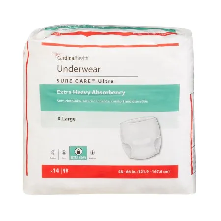Cardinal - Sure Care Ultra - 1455 - Unisex Adult Absorbent Underwear Sure Care Ultra Pull On with Tear Away Seams X-Large Disposable Heavy Absorbency