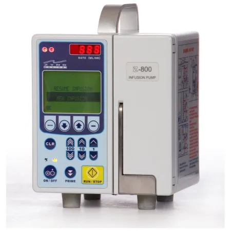 Intuvie - Z-800WF - 4601A - Large Volume Infusion Pump Z-800WF 9.6V  4.7Ah NiMH Rechargeable Battery Linear Peristaltic Wireless 1 to 9999 mL Volume 1 to 1200 mL / Hr. Flow Rate Digital Rate Display