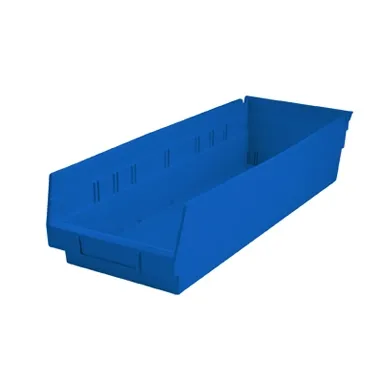 Health Care Logistics - 1455B - Shelf Bin Blue Plastic 4 X 6-5/8 X 17-7/8 Inch