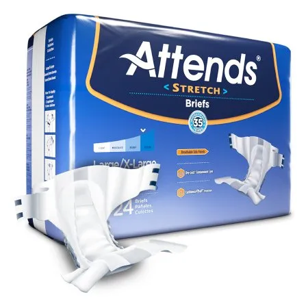 Attends Healthcare Products - Attends Stretch - DDSLXL -  Unisex Adult Incontinence Brief  Large / X Large Disposable Heavy Absorbency